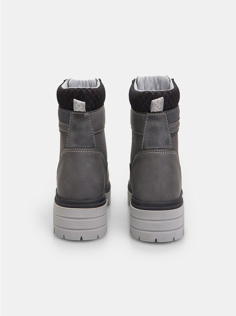 Bottines avec semelle crantée BATA Gris - Kiabi