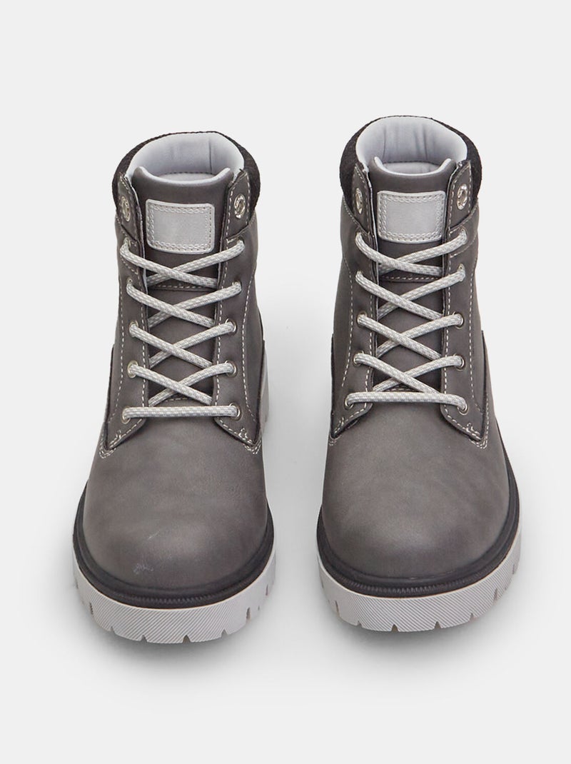 Bottines avec semelle crantée BATA Gris - Kiabi