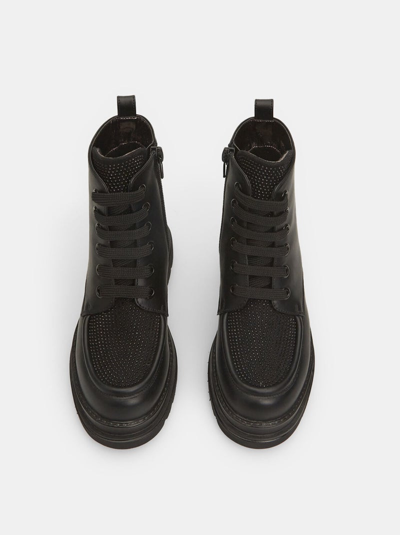 Bottines avec strass BATA Noir - Kiabi