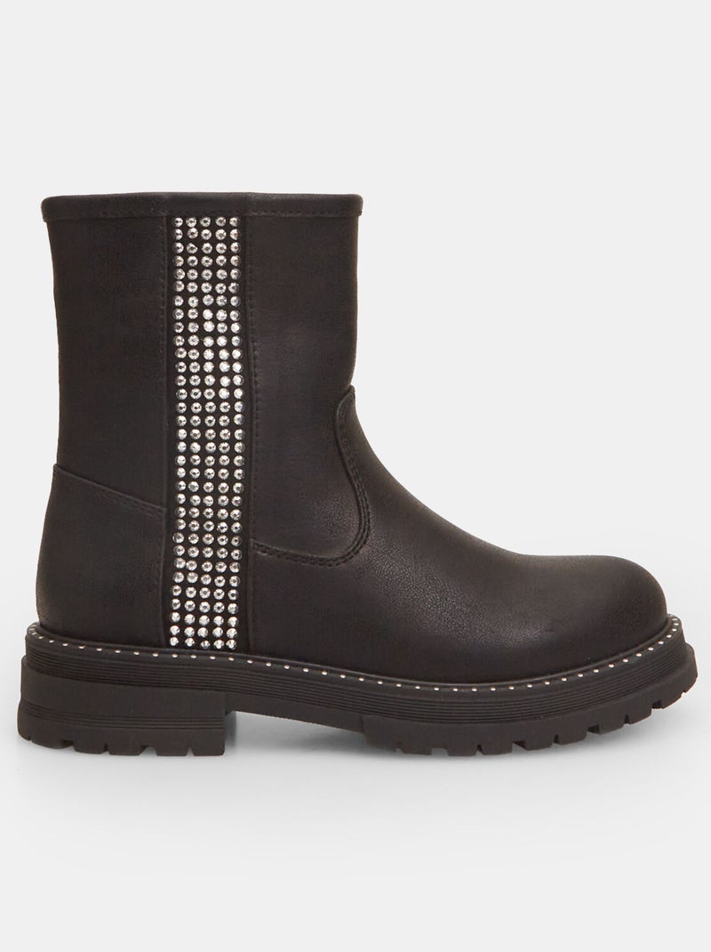 Bottines avec strass BATA Noir - Kiabi