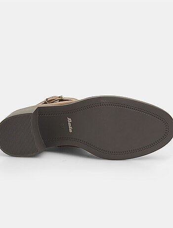 Bottines avec talon bas et sangle avec boucle BATA