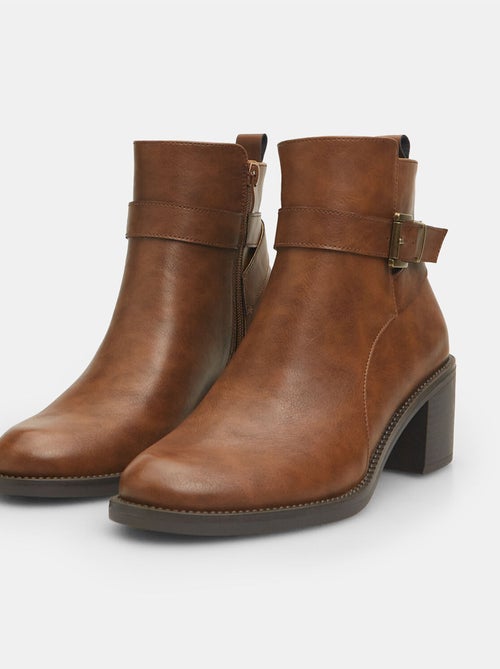 Bottines avec talon bas et sangle avec boucle BATA - Kiabi