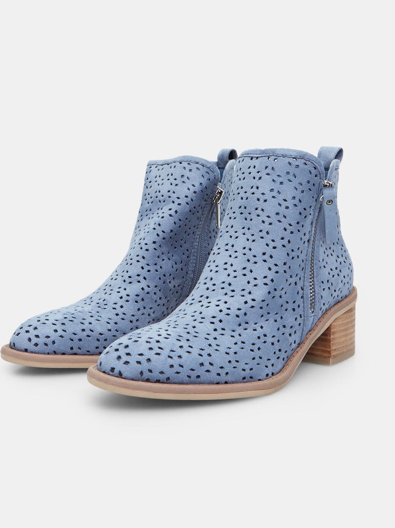 bottines avec talon de 4,5 cm BATA Bleu - Kiabi