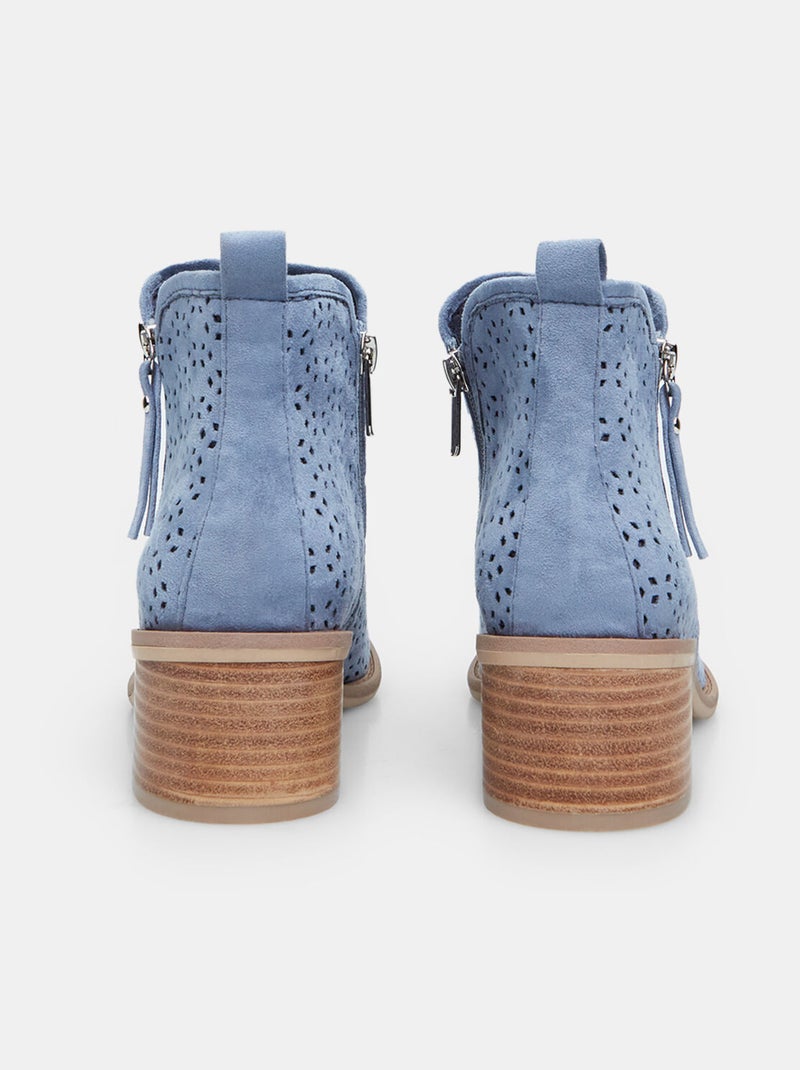 bottines avec talon de 4,5 cm BATA Bleu - Kiabi