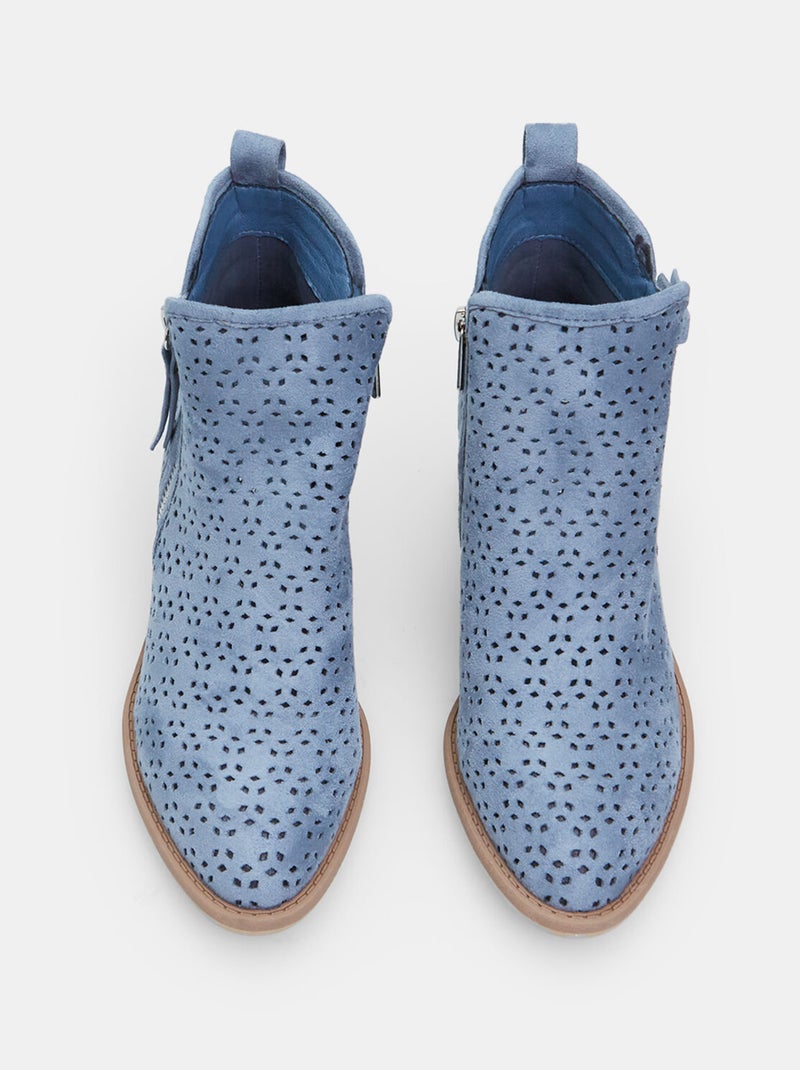 bottines avec talon de 4,5 cm BATA Bleu - Kiabi