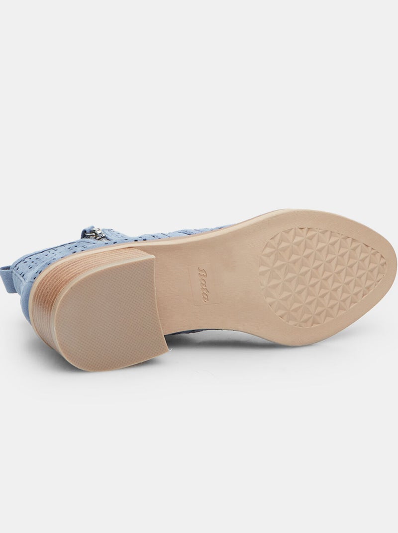 bottines avec talon de 4,5 cm BATA Bleu - Kiabi