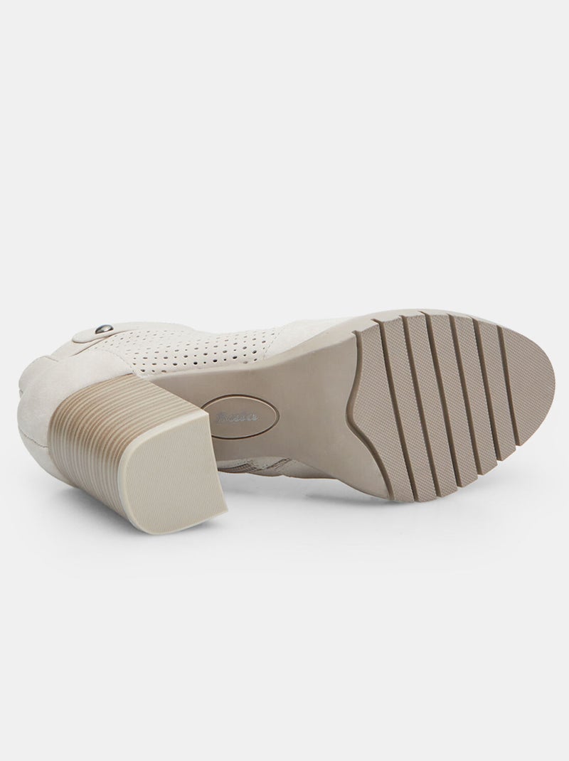 bottines avec talon de 8 cm BATA Beige - Kiabi