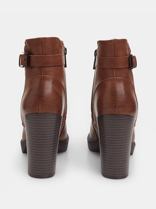 Bottines avec talon et boucle BATA - Kiabi