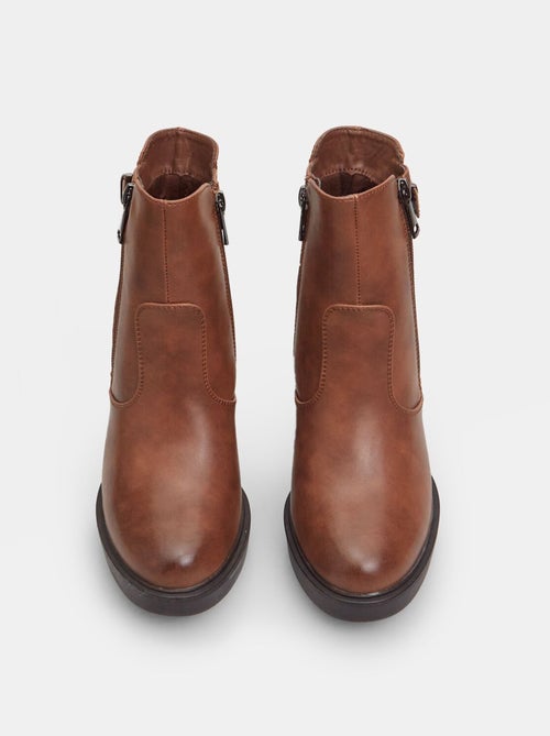 Bottines avec talon et boucle BATA - Kiabi