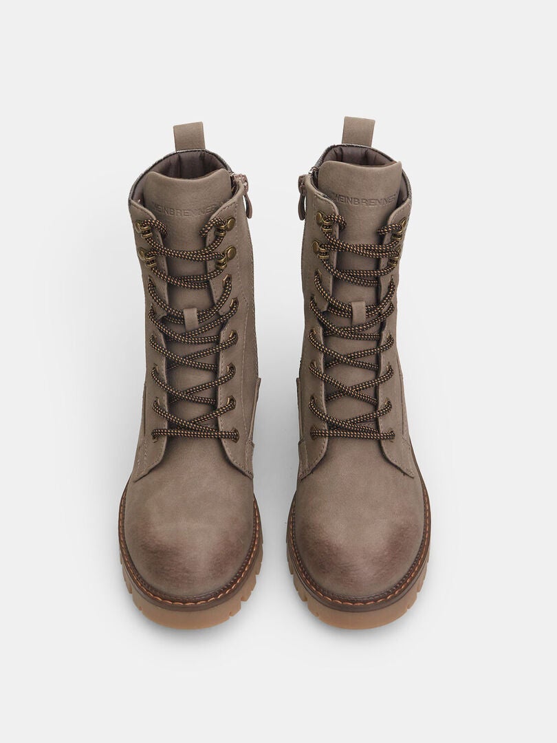 Générique Bottes A Talon à Lacets Femme Mode Ankle Boots Bottines à Clous Femmes Hiver Chaud Chaussures Round Toe CompenséEs En Cuir Sexy Boots Bottes Longues Pour Femmes Bottes à Talons Hauts