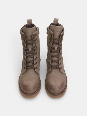 Bottes Femme Chelsea En Cuir Véritable - Talon Moyen Carré, élastiques Latéraux - Automne/hiver
