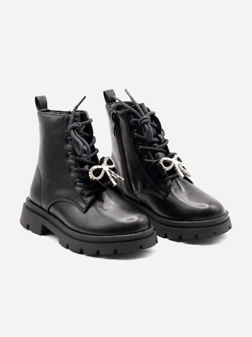 Bottines avec un nœud décoratif - Kiabi