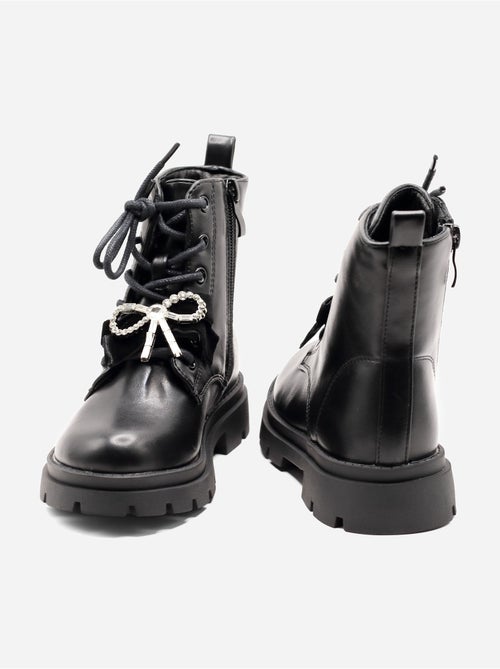 Bottines avec un nœud décoratif - Kiabi