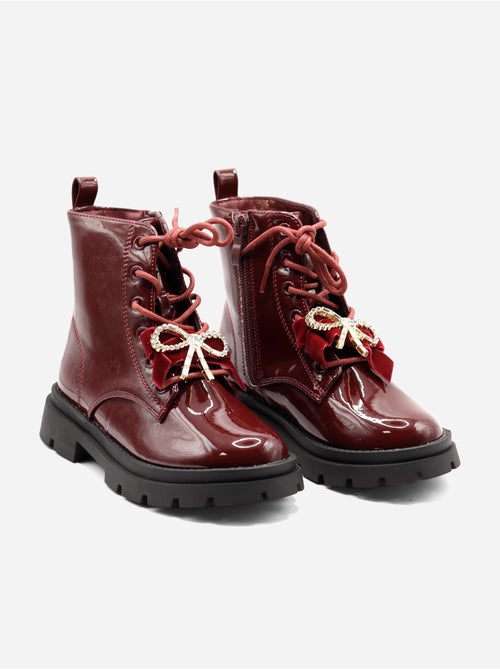 Bottines avec un nœud décoratif - Kiabi