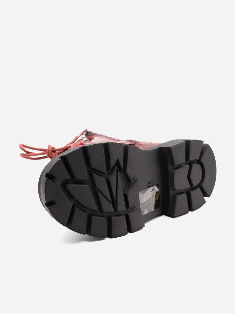 Bottines avec un nœud décoratif Rouge - Kiabi