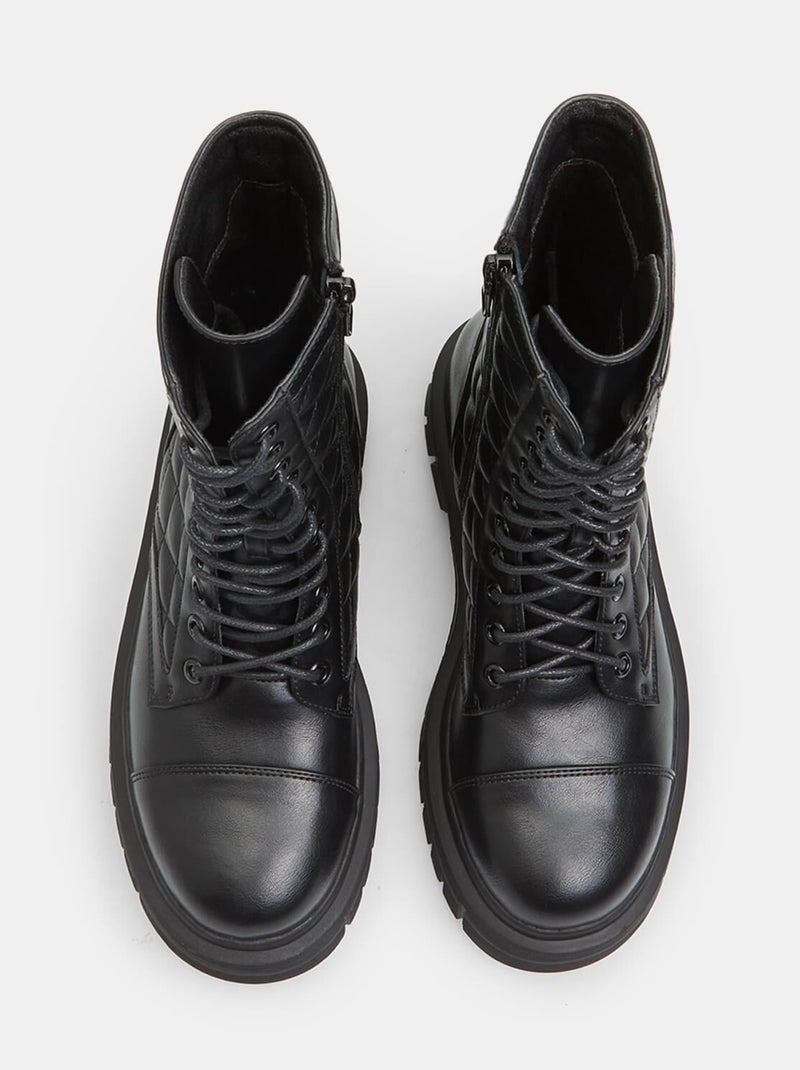 Bottines avec unité d'habitation matelassée BATA Noir - Kiabi