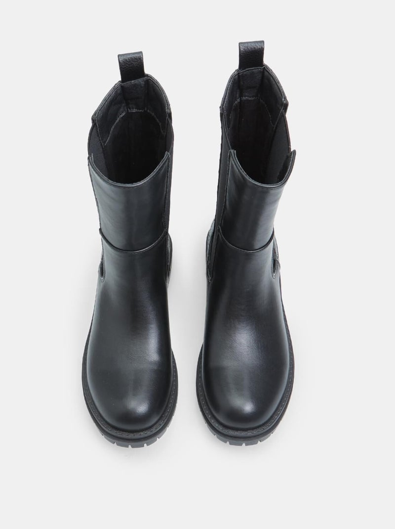 Bottines avec unité d'habitation matelassée BATA Noir mat - Kiabi