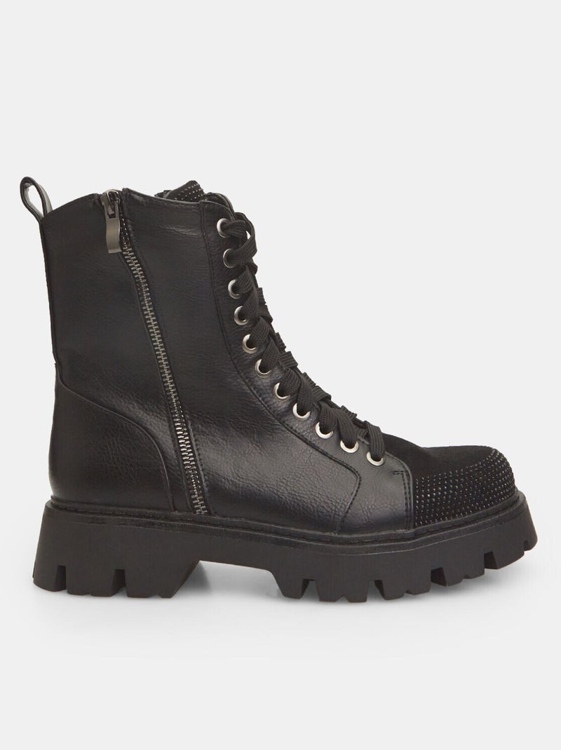 Bottines avec zip BATA Noir - Kiabi