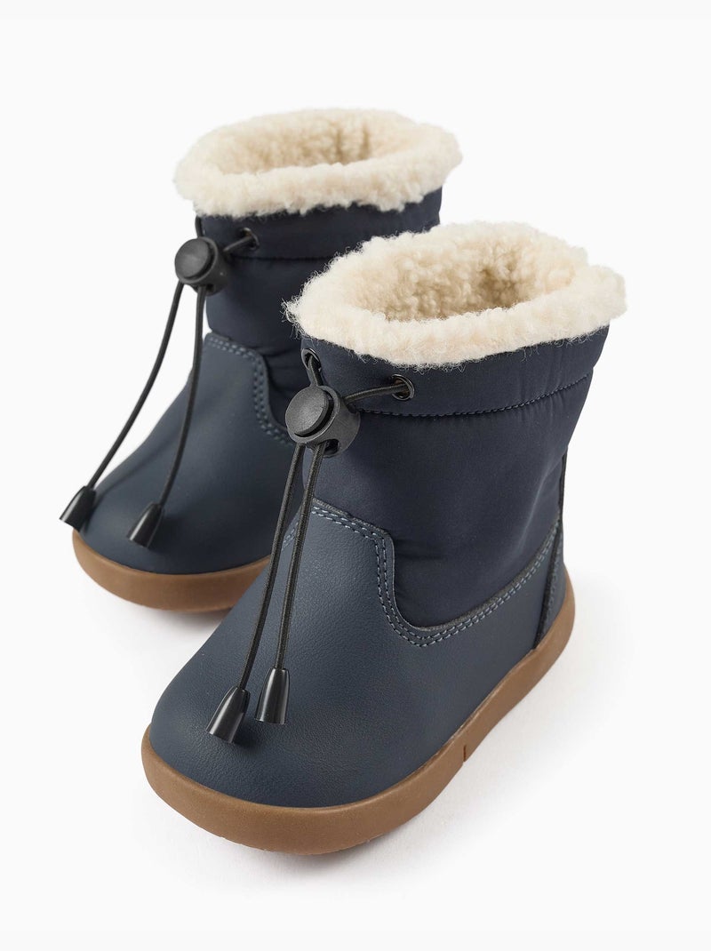 Bottines barefoot avec doublure en sherpa Bleu Bleu - Kiabi
