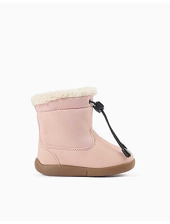 Bottines barefoot avec doublure en sherpa