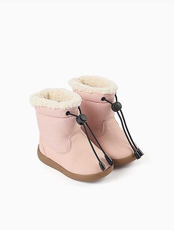 Bottines barefoot avec doublure en sherpa
