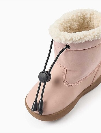 Bottines barefoot avec doublure en sherpa