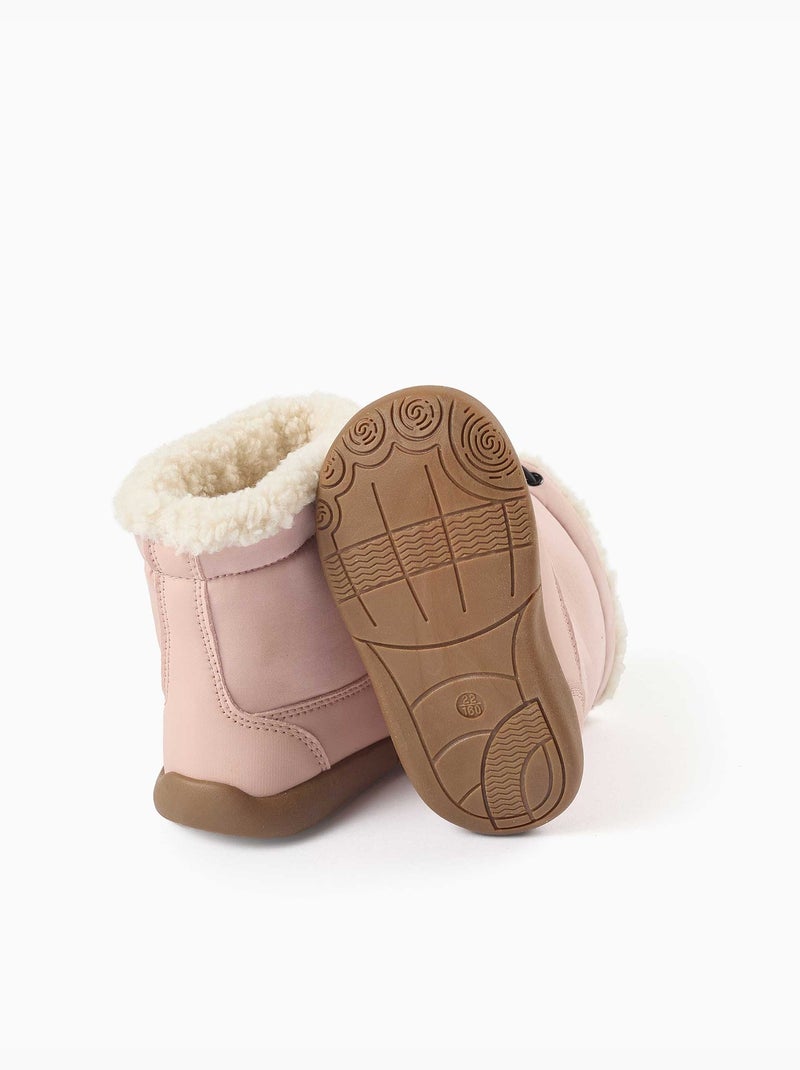 Bottines barefoot avec doublure en sherpa Rose - Kiabi