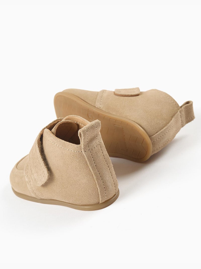 Bottines Barefoot en daim et à scratch Beige - Kiabi