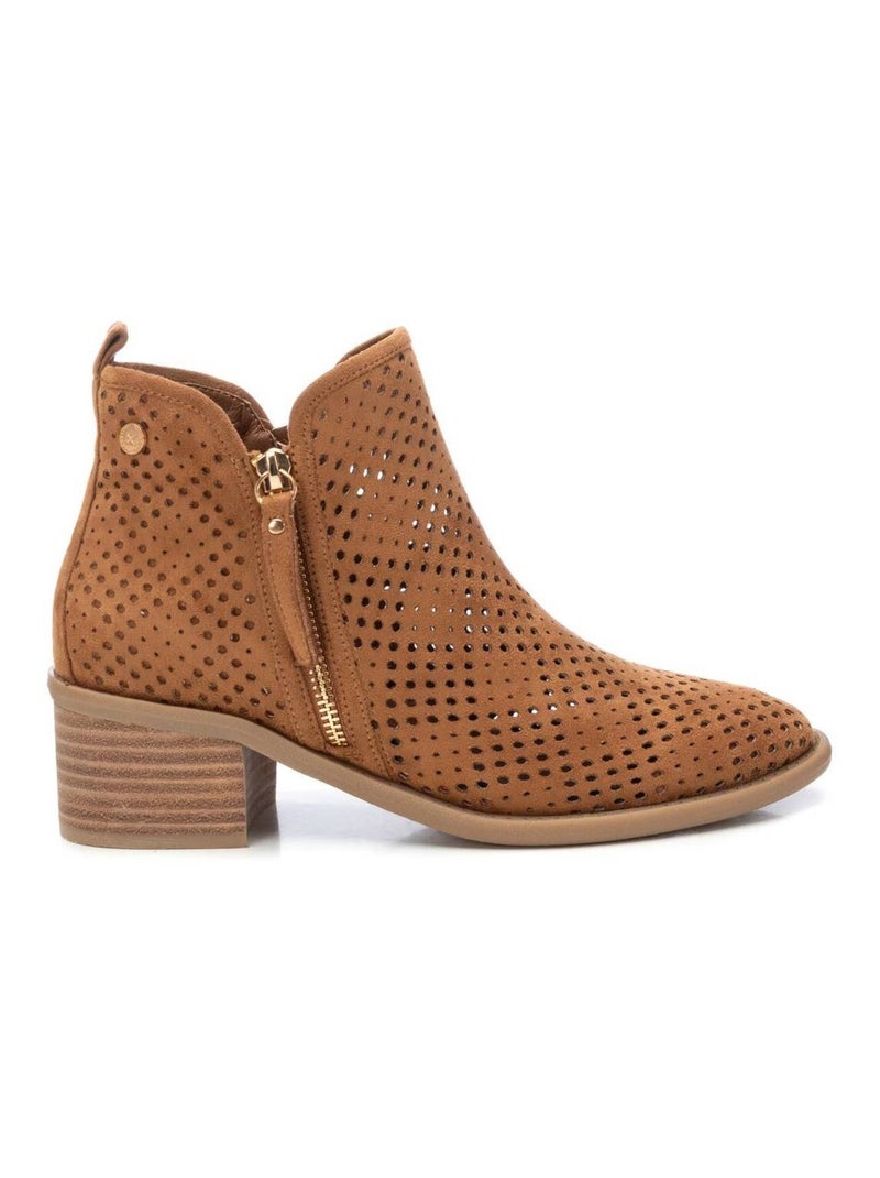 Bottines basses avec fermeture éclair Camel - Kiabi