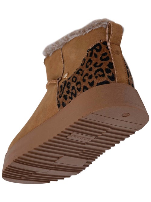 Bottines basses revers fourré, semelle à mémoire de forme  Isotoner - Kiabi