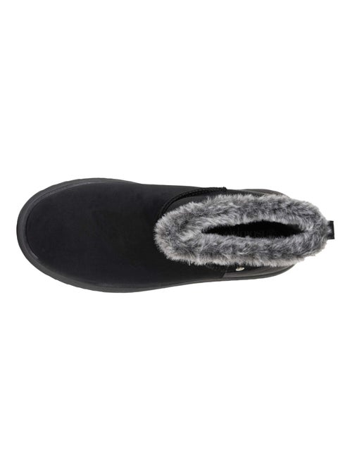 Bottines basses revers fourré, semelle à mémoire de forme  Isotoner - Kiabi