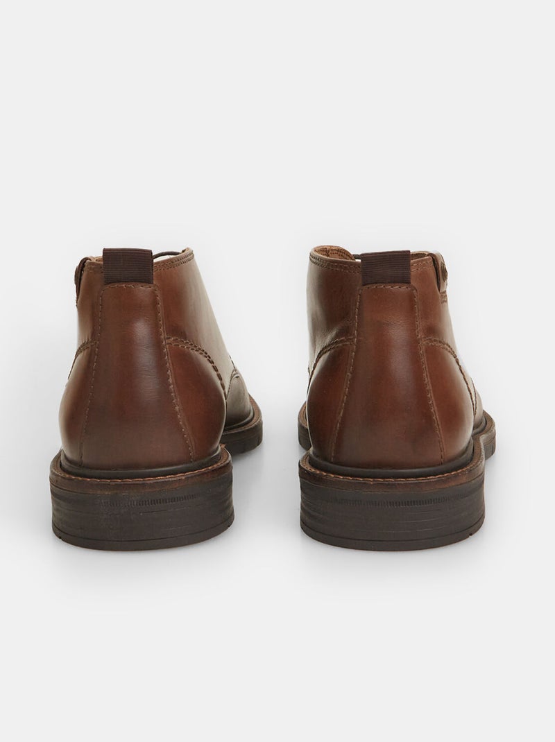 Bottines Bata Flexible en cuir velours Marron - Kiabi