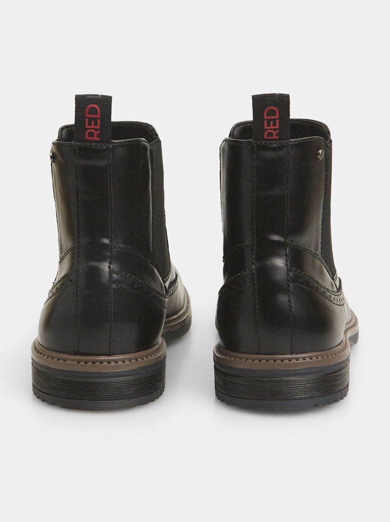 Bottines Bata Red Label avec détails brogue BATA Noir - Kiabi