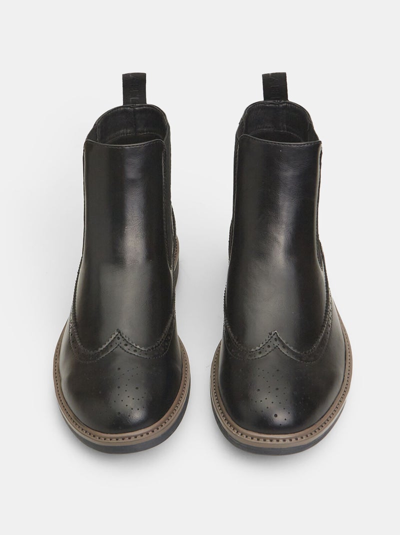 Bottines Bata Red Label avec détails brogue BATA Noir - Kiabi