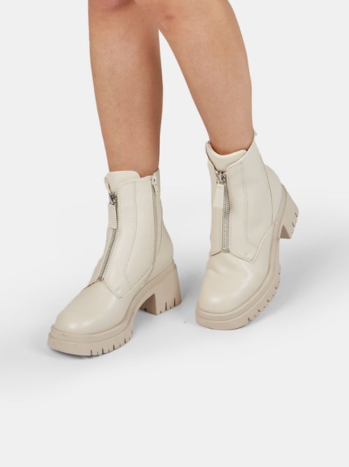 Bottines Bata Red Label avec talon et fermeture éclair BATA - Kiabi
