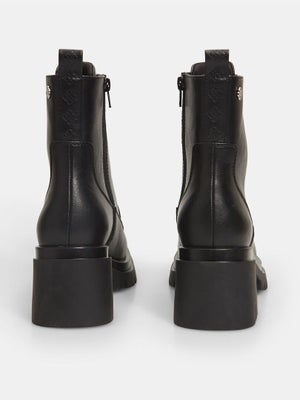 Bottines Femme Talon Moyen - Confortables, Antidérapantes, Fermeture éclair, Pour Travail Ou Ville
