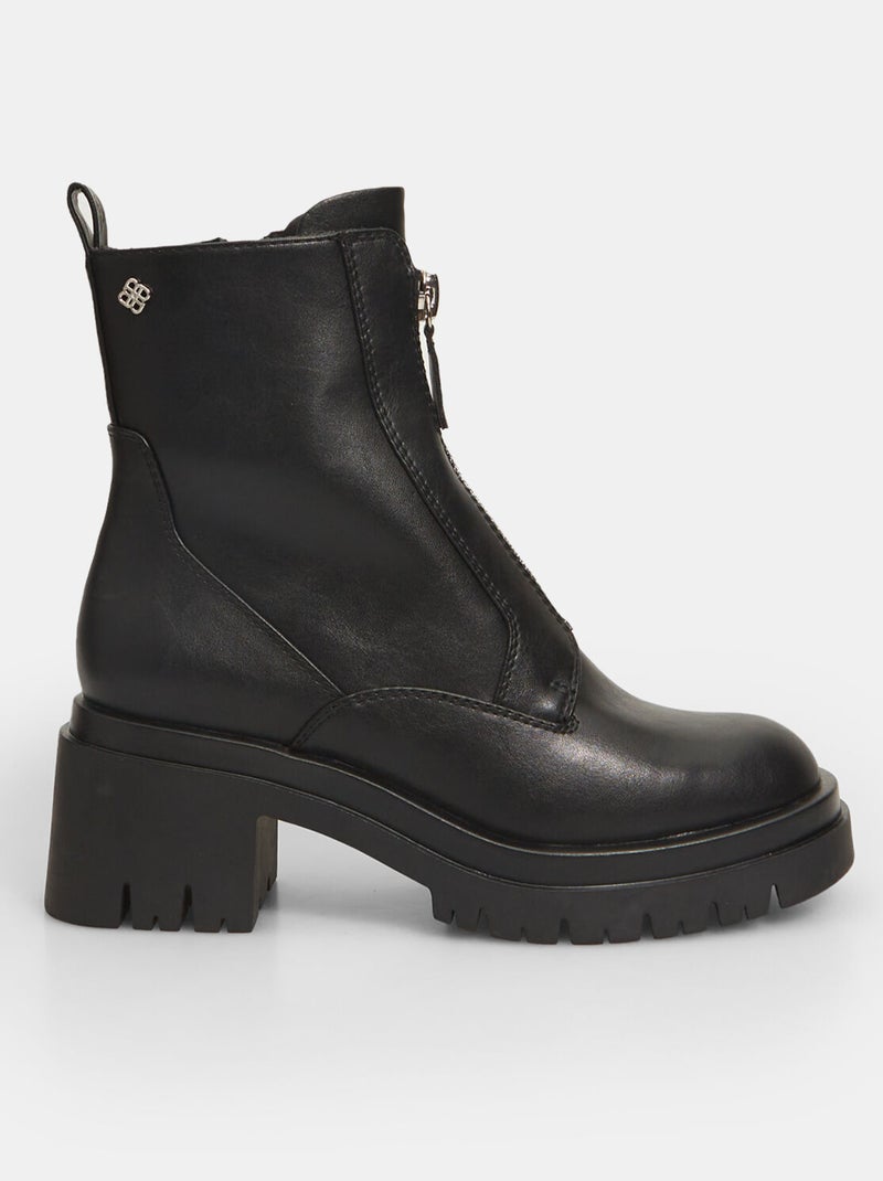 Bottines Bata Red Label avec talon et fermeture éclair BATA Noir - Kiabi