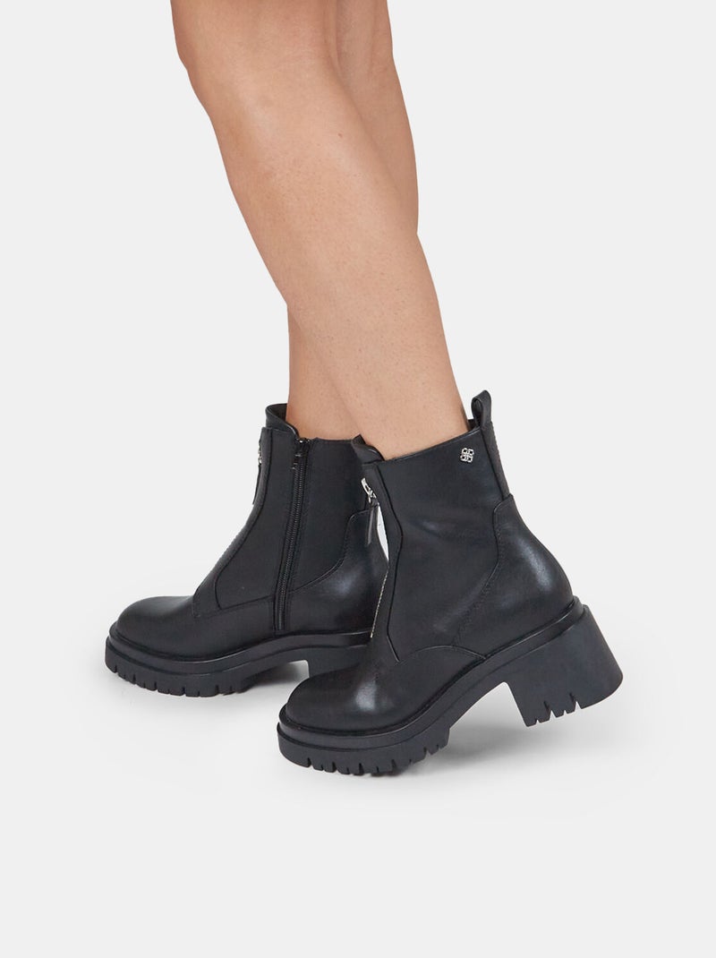 Bottines Bata Red Label avec talon et fermeture éclair BATA Noir - Kiabi