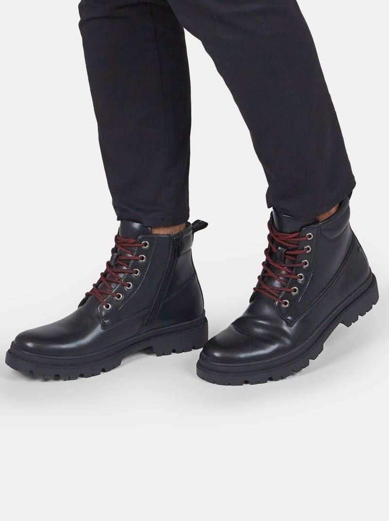 Bottines Bata Red Label effet cuir Noir - Kiabi