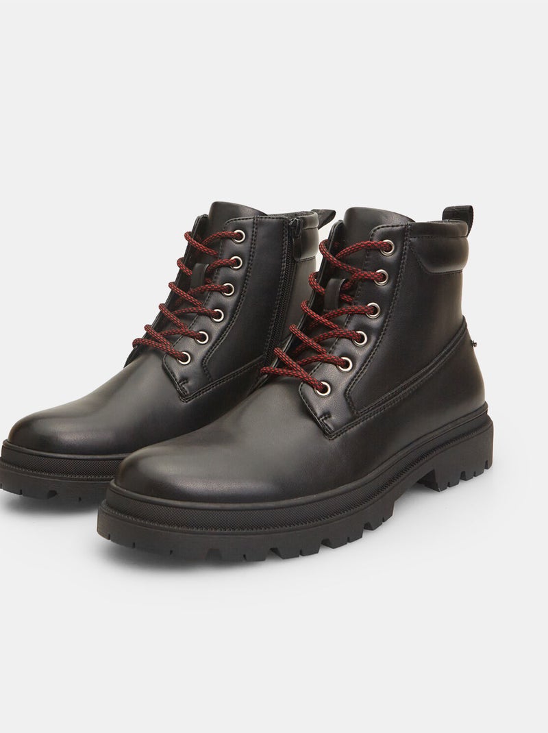 Bottines Bata Red Label effet cuir Noir - Kiabi