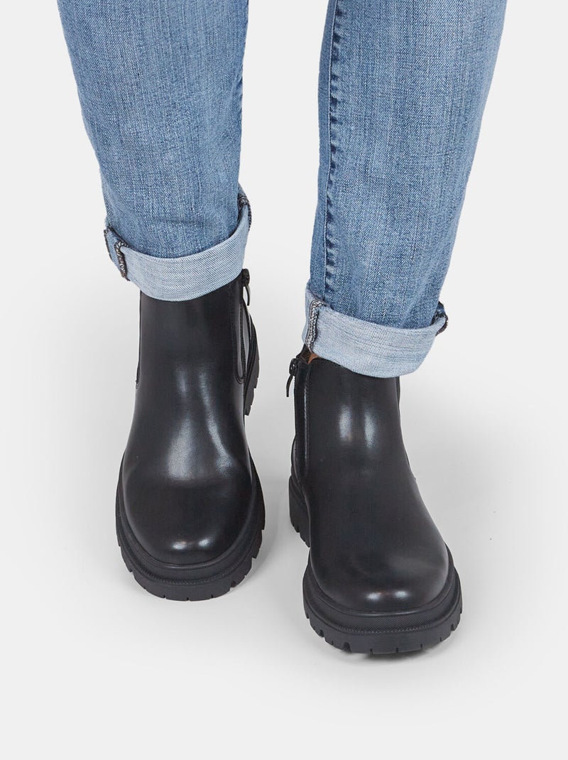 Bottines Bata Red Label Noir - Kiabi