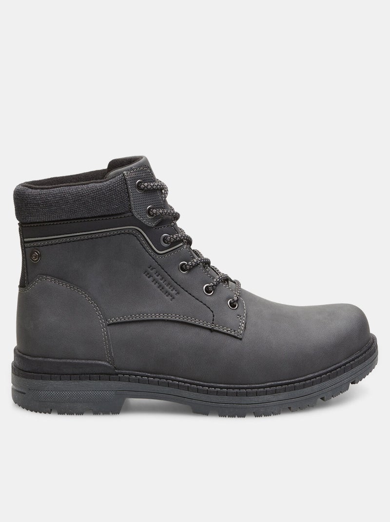 Bottines BATA Winter effet cuir Gris foncé - Kiabi