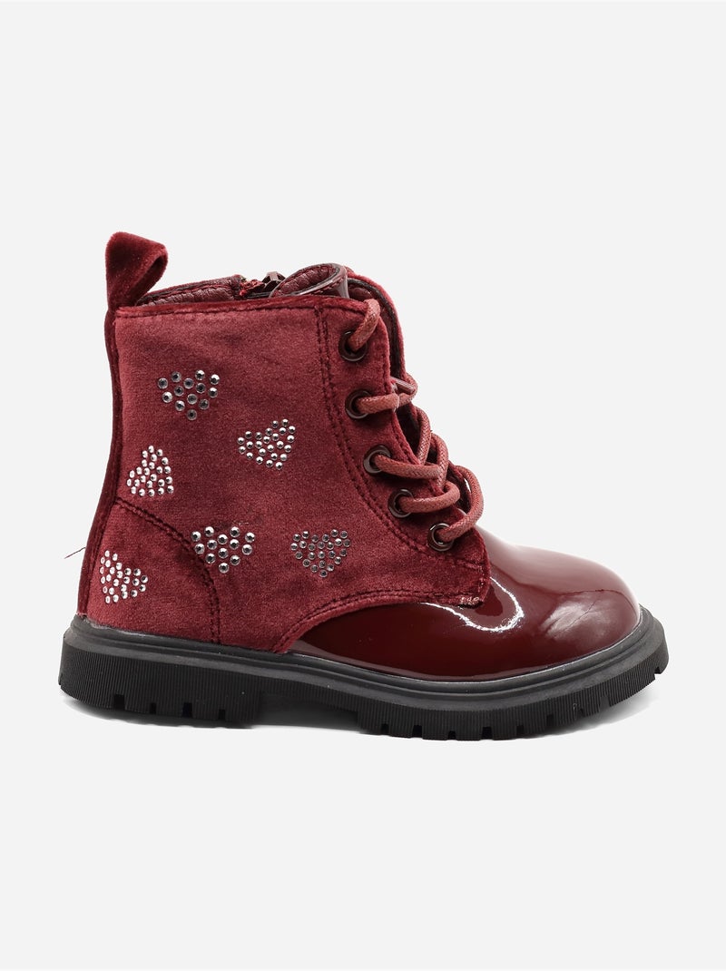 Bottines Bébé à motifs Rouge - Kiabi