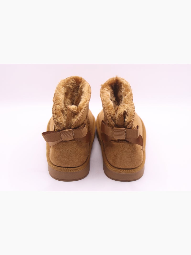 Bottines Bébé à noeuds Camel - Kiabi