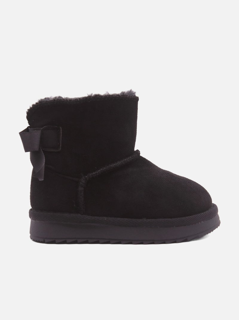 Bottines Bébé à noeuds Noir - Kiabi