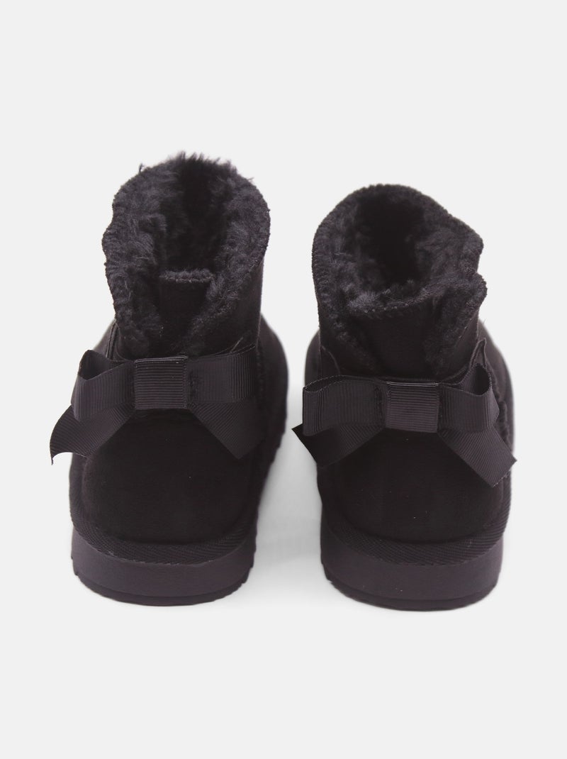 Bottines Bébé à noeuds Noir - Kiabi