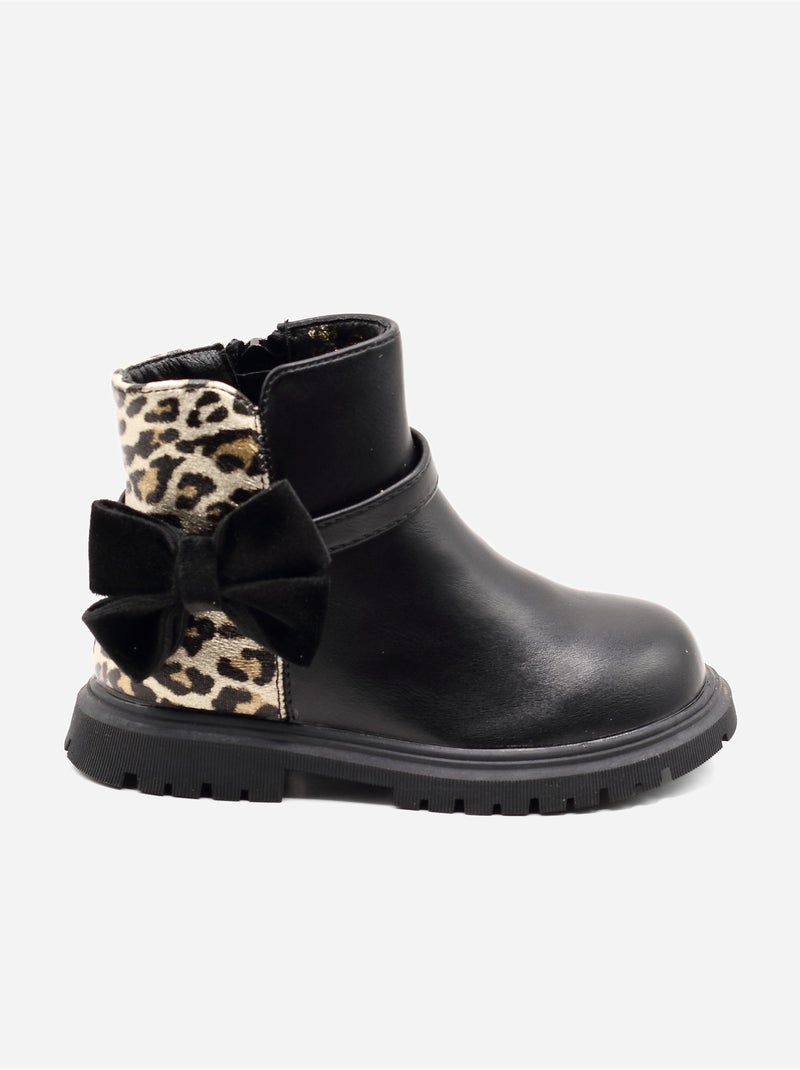 Bottines Bébé à noeuds Noir - Kiabi