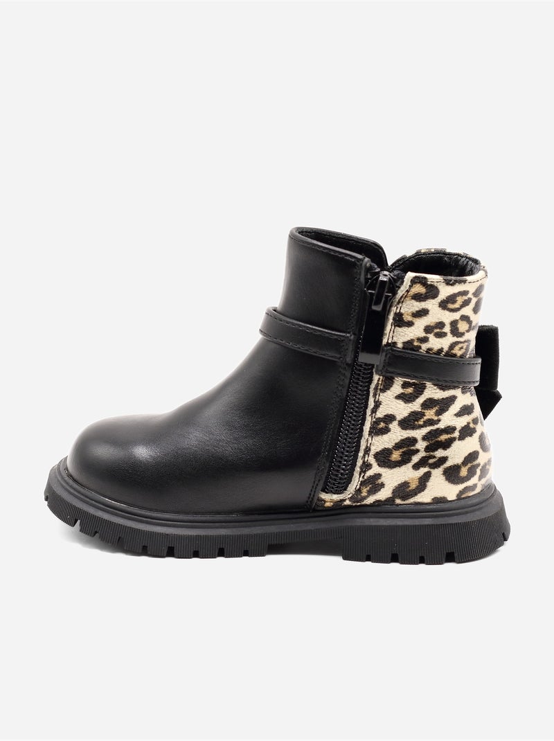 Bottines Bébé à noeuds Noir - Kiabi