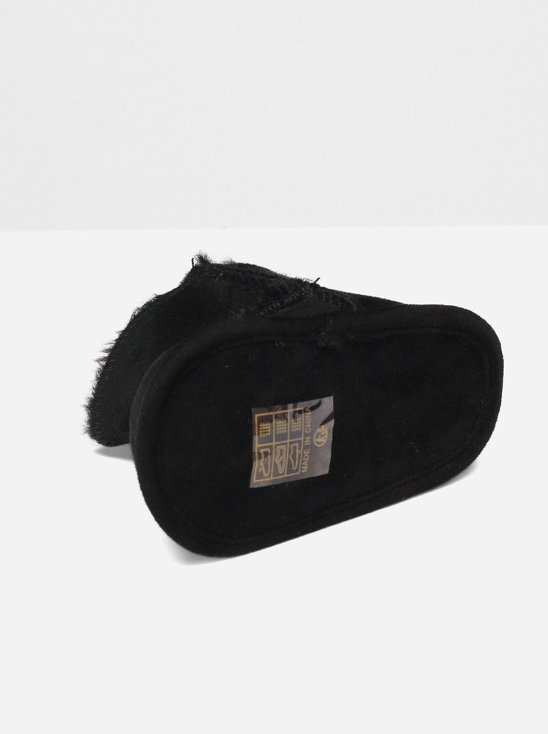 Bottines Bébé à scratch Noir - Kiabi