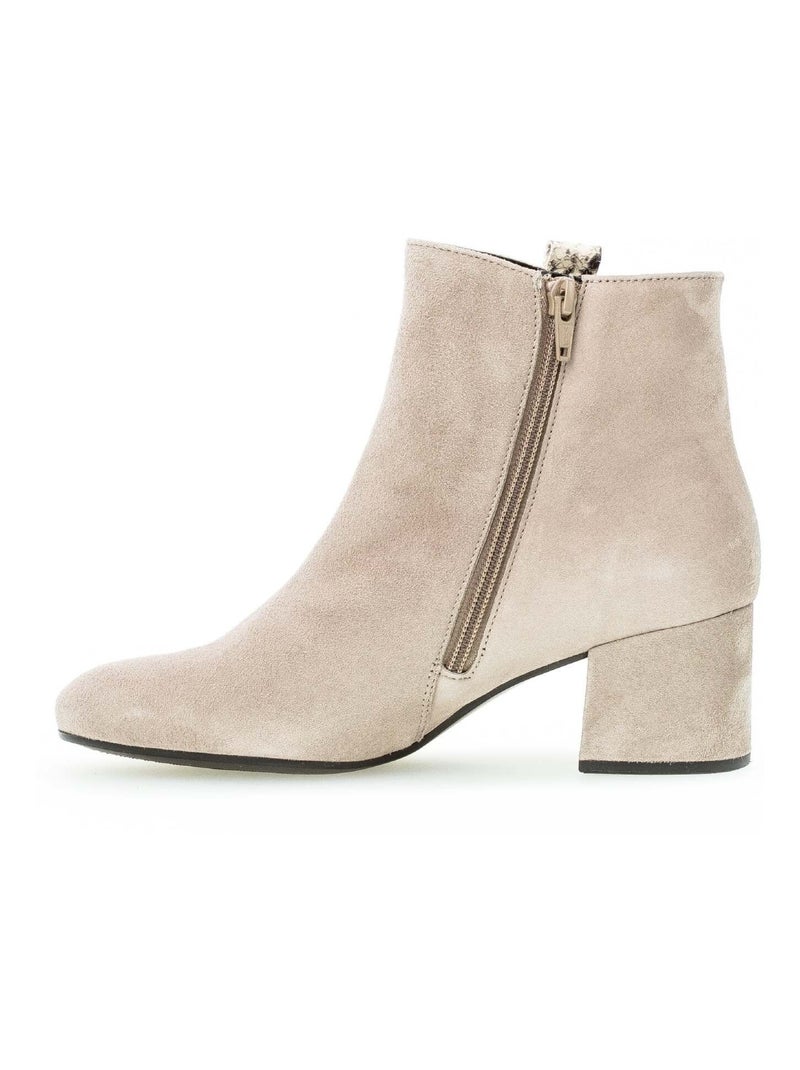 Bottines Best Fitting  en velours Beige - Kiabi